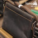 Túi Da Nam Đeo Chéo Đựng Macbook 13 inch mặt sau