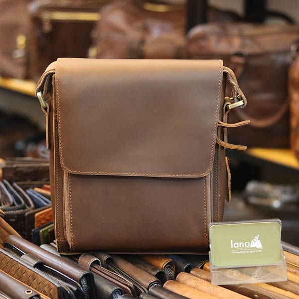 Túi Đeo Chéo Nam Lano Da Bò Sáp KT51