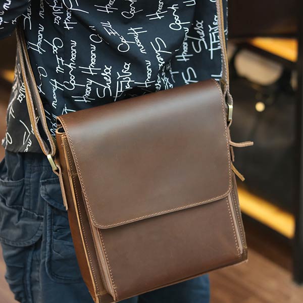 Túi Đeo Chéo Nam Lano Da Bò Sáp KT51