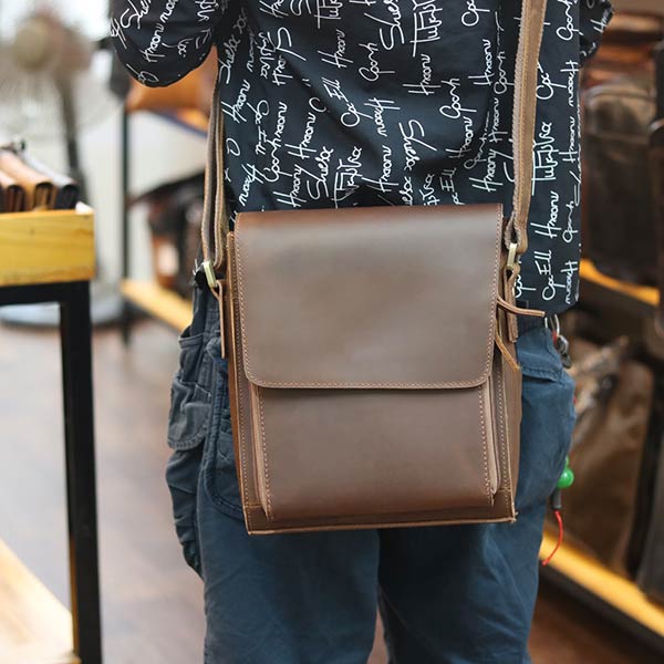 Túi Đeo Chéo Nam Lano Da Bò Sáp KT51