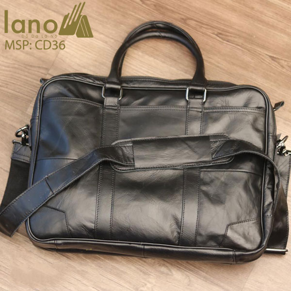 Cặp da nam công sở cao cấp da thật đựng laptop 15 inch CD36