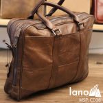 Cặp da nam công sở cao cấp da thật đựng laptop 15 inch CD36 nghiêng nâu
