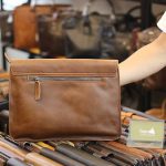 Cặp da nam Lano clutch bag đeo chéo cầm tay da thật sang trọng CD43 mặt sau