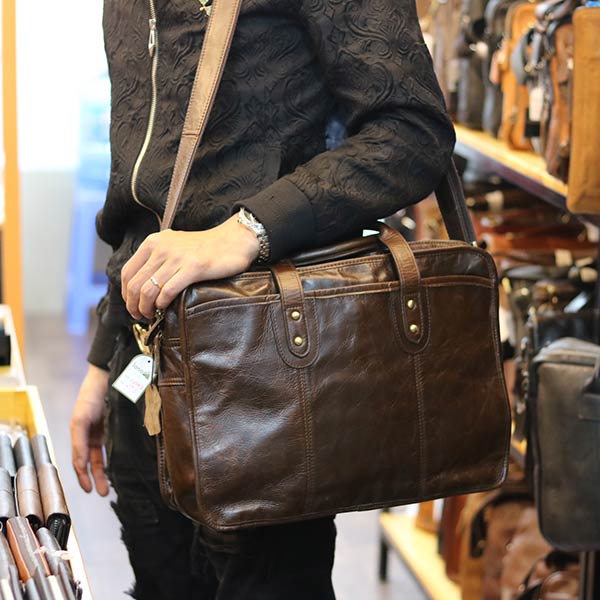 Cặp da nam Lano Thời TRang 2 ngăn kéo CD49 khoác vai