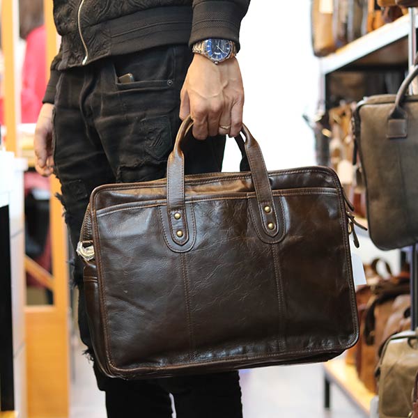 Cặp da nam Lano Thời TRang 2 ngăn kéo CD49 kiểu dáng xách tay