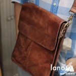 Tui Da Nam Lano Đựng iPad Giá Rẻ Siêu Mỏng 010 nâu đeo trước ngực