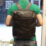Balo da thật Lano thời trang nam tính đựng laptop BLN02 - đeo lưng