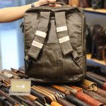 Balo da thật Lano thời trang nam tính đựng laptop BLN02 - mặt sau