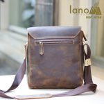 Túi đeo chéo nam da thật đựng iPad dạng hộp KT68 mặt sau