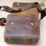 Túi đeo chéo nam da thật đựng iPad dạng hộp KT68 mặt trong