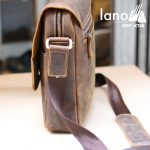 Túi đeo chéo nam da thật đựng iPad dạng hộp KT68 cạnh bên túi