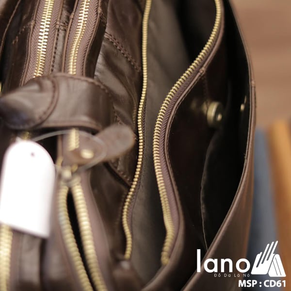 Cặp da nam công sở Lano thời trang cao cấp đựng laptop 15inch CD61 bên trong