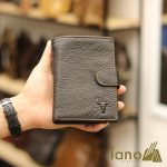 Ví da nam logo đầu trâu có khóa bấm dày dặn thời trang VDN015