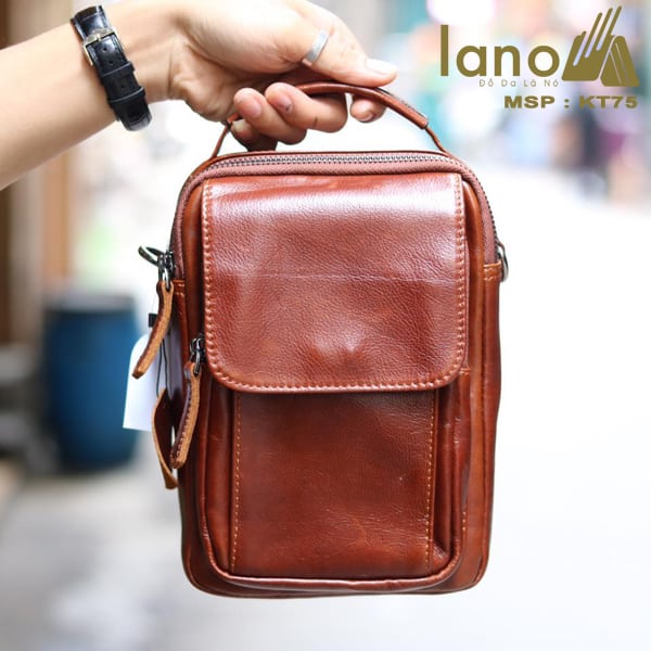 Túi da nam đeo chéo mini loại nhỏ KT75