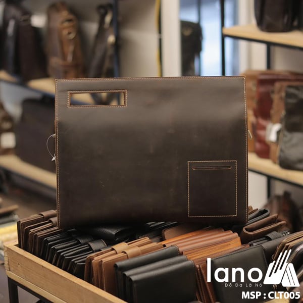 Túi da cầm tay cho nam Lano sang trọng lịch lãm CLT005