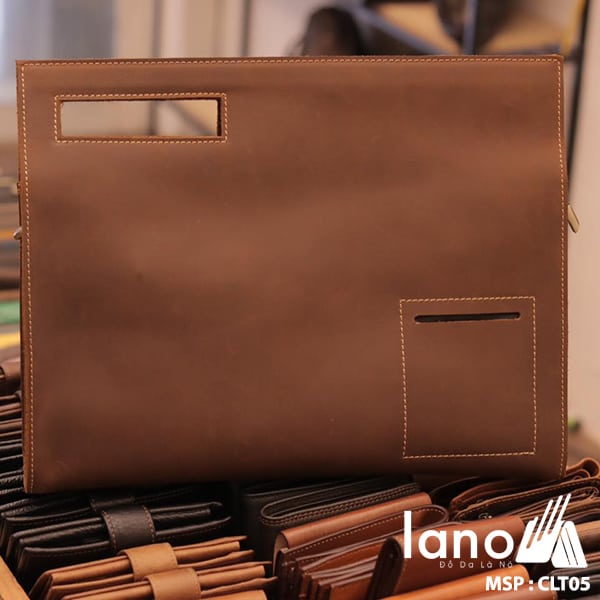 Túi da cầm tay cho nam Lano sang trọng lịch lãm CLT005