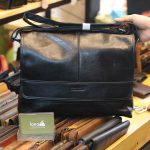 Cặp túi xách đeo chéo nam da thật Lano Contact 12