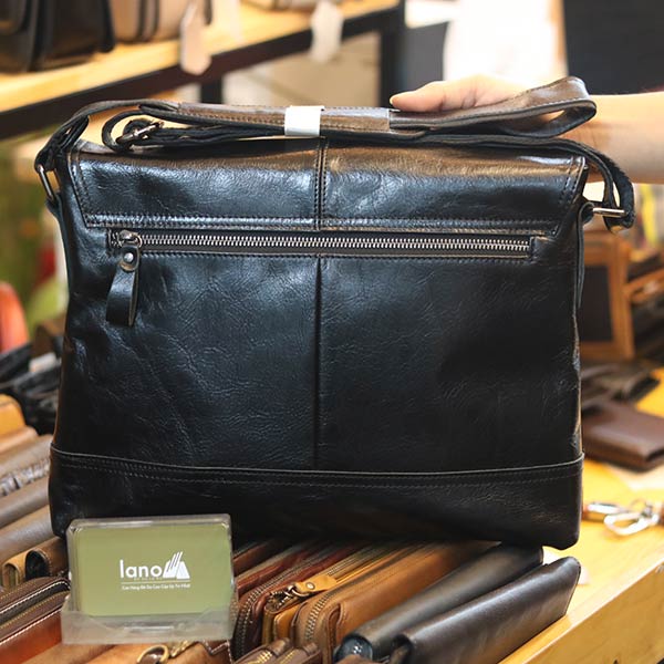 Cặp túi xách đeo chéo nam da thật Lano Contact 12