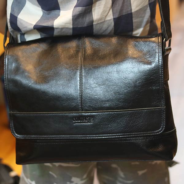 Cặp túi xách đeo chéo nam da thật Lano Contact 12