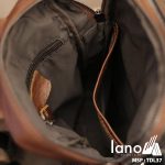 Túi đeo trước ngực nam Lano da bò thật 100% TDL37 đỏ - bên trong