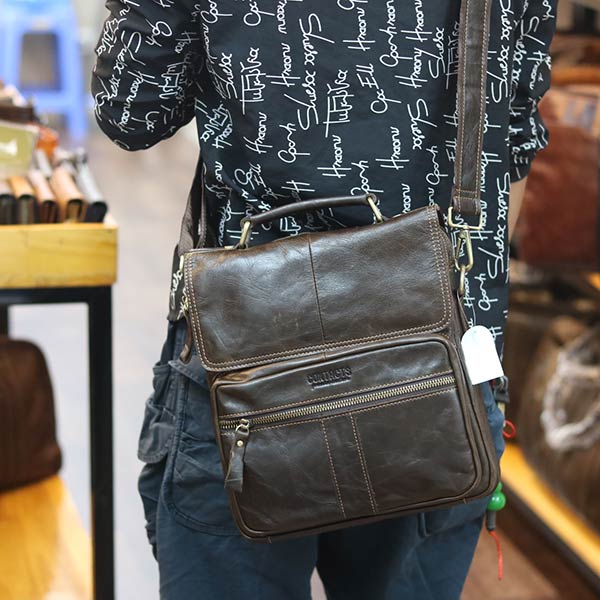 Túi Xách Nam Lano Đeo Chéo Da Thật Cao Cấp Contact 07