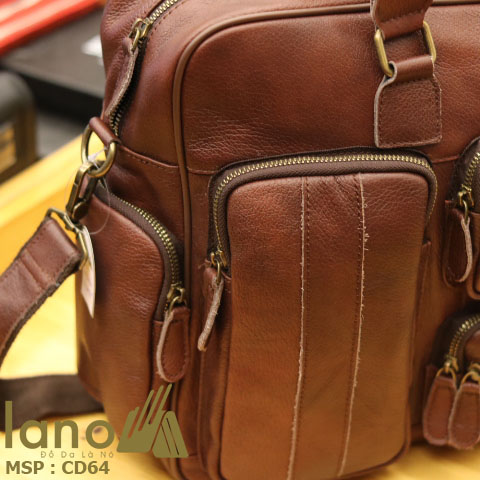 Cặp da nam Lano đựng Laptop 15 inch da bò thật thời trang bụi bặm CD64