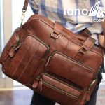 Cặp da nam Lano đựng Laptop 15 inch da bò thật thời trang bụi bặm CD64 - đeo sau lưng