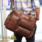 Cặp da nam Lano đựng Laptop 15 inch da bò thật thời trang bụi bặm CD64 - đeo sau lưng