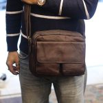 Túi da đeo chéo nam Lano thời trang tiện lợi mới 2018 KT88