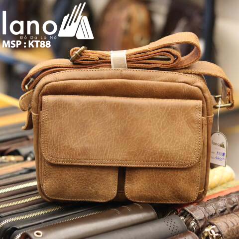 Túi da đeo chéo nam Lano thời trang tiện lợi mới 2018 KT88
