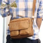 Túi da đeo chéo nam Lano thời trang tiện lợi mới 2018 KT88 - đeo lưng