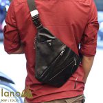 Túi da đeo ngực nam Lano thời trang độc đáo TDL25 - đeo lưng