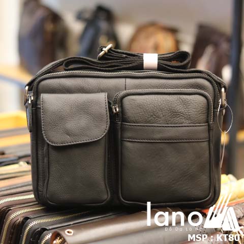 Túi đeo chéo nam công sở Lano da bò thời trang tiện lợi KT80