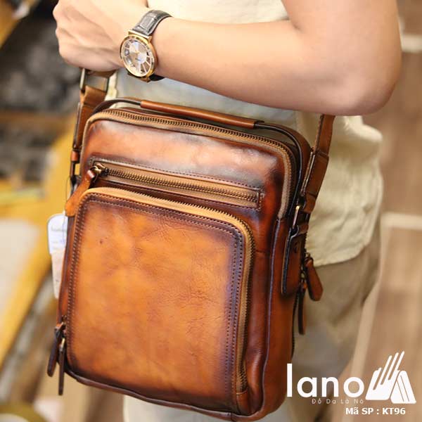Túi da đeo chéo Lano dạng hộp đẳng cấp lịch lãm KT96 - đeo vai