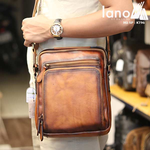 Túi da đeo chéo Lano dạng hộp đẳng cấp lịch lãm KT96 - đeo vai