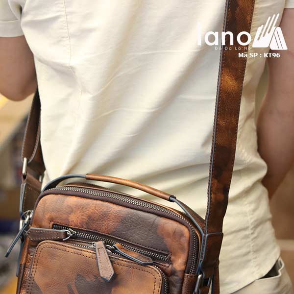 Túi da đeo chéo Lano dạng hộp đẳng cấp lịch lãm KT96 - đeo lưng