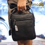 Túi da đeo chéo Lano dạng hộp đẳng cấp lịch lãm KT96 đen - xách tay
