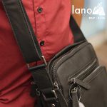 Túi da đeo chéo Lano dạng hộp đẳng cấp lịch lãm KT96 đen - đeo chéo