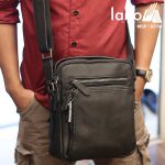 Túi da đeo chéo Lano dạng hộp đẳng cấp lịch lãm KT96 đen - đeo chéo