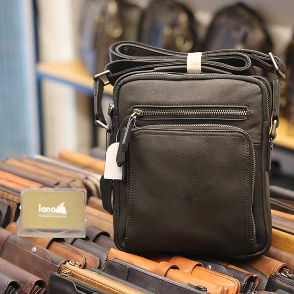 Túi da đeo chéo Lano dạng hộp đẳng cấp lịch lãm KT96 đen