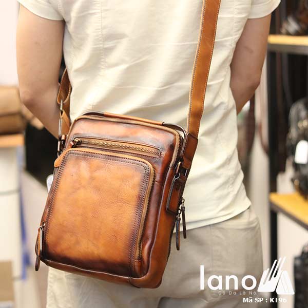 Túi da đeo chéo Lano dạng hộp đẳng cấp lịch lãm KT96 - đeo sau lưng