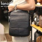 Túi da đeo chéo nam Lano lịch lãm cuốn hút KT105 đen - đeo vai