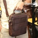 Túi da đeo chéo nam Lano lịch lãm cuốn hút KT105 nâu - xách tay