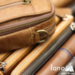 Túi da Lano đeo chéo nam giá rẻ KT109 vàng bò
