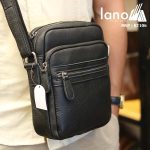 Túi da nam đeo chéo giá rẻ Lano sang trọng thời trang KT106 đen - đeo chéo
