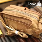 Túi đeo bụng nam da bò nhỏ gọn tiện lợi TDB006 - mặt sau