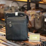 Túi đeo chéo nam da bò cao cấp Lano sang trọng thời trang tiện lợi KT107 mặt sau
