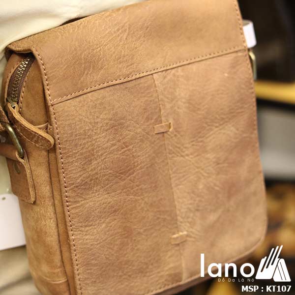 Túi đeo chéo nam da bò cao cấp Lano sang trọng thời trang tiện lợi KT107