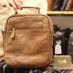 Túi đeo chéo nam da bò thật Lano thời trang cao cấp KT102 - mặt sau