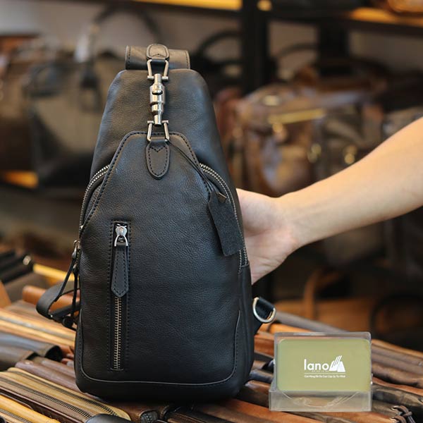 Túi đeo ngực nam Lano da bò thời trang phong cách TDL49